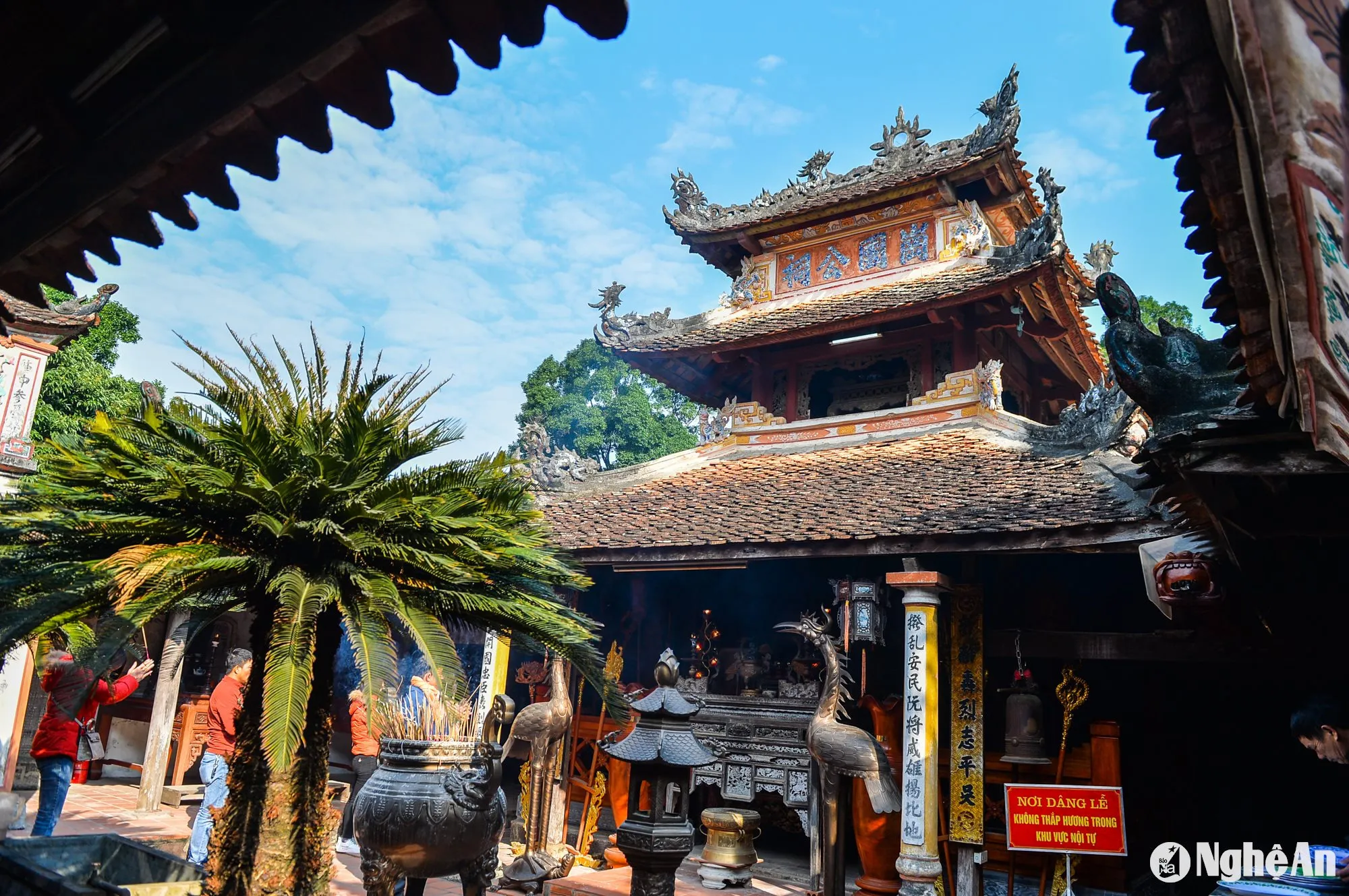 Không gian cảnh quan tại Đền thờ Nguyễn Xí