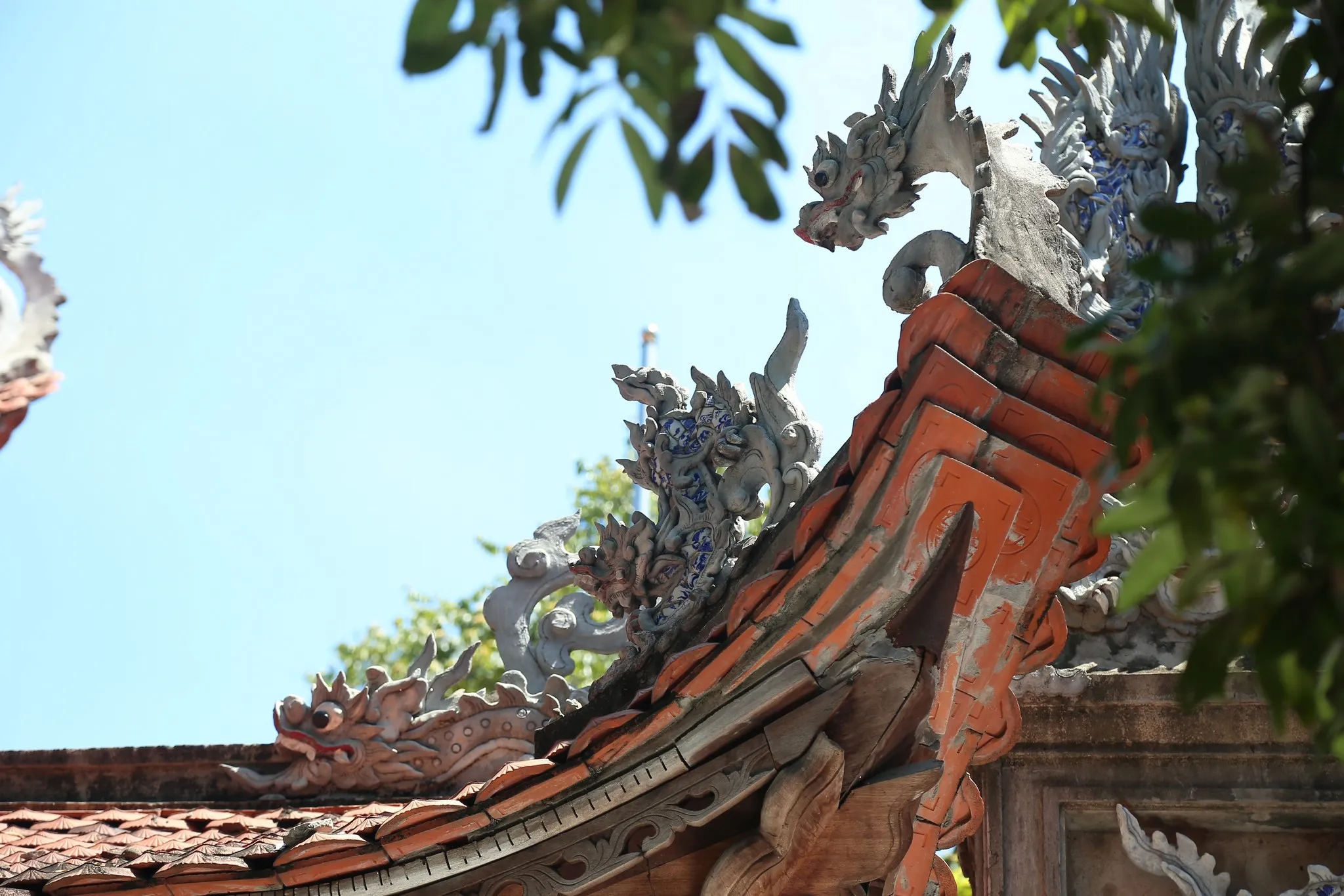 Họa tiết đầu đao mái Chùa Lưu Bái (Kiều Mai)