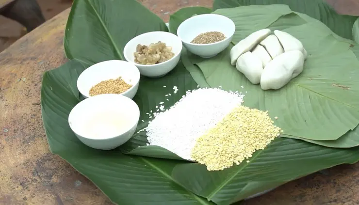 Nguyên liệu chính để làm bánh dày Thượng Đình