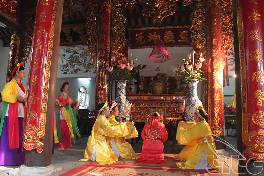 Không gian cảnh quan bên trong di tích Đền Bà Chúa