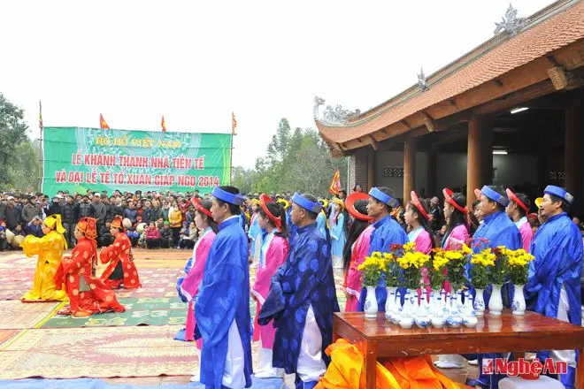 Lễ tế tổ họ Hồ tại Lễ hội Đền thờ Hồ Hưng Dật