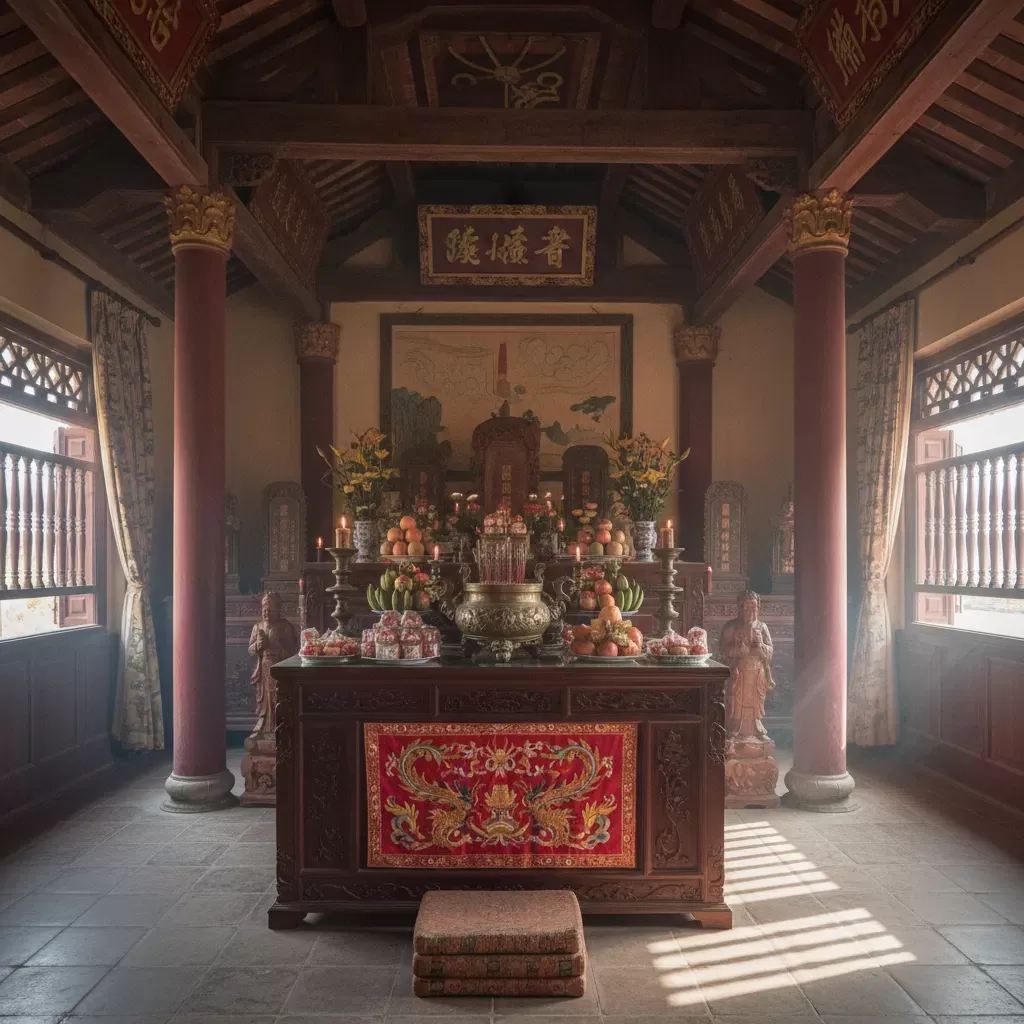 Ban thờ bên trong Đình Khương Thượng