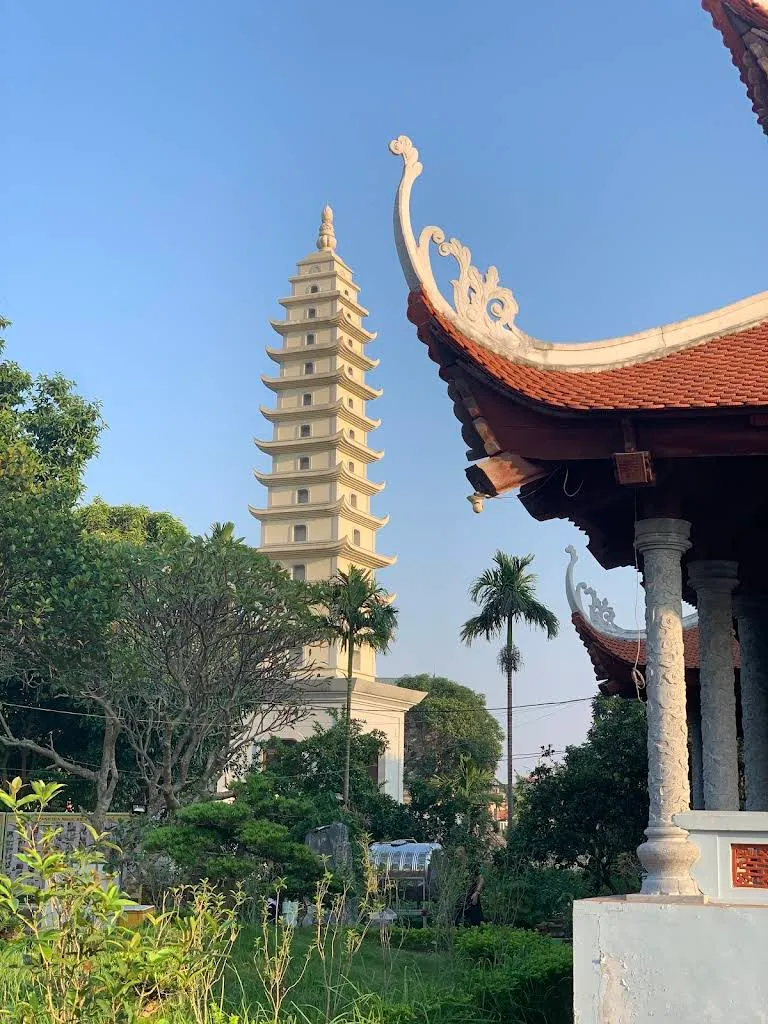 Tháp chùa Báo Ân nhìn từ xa