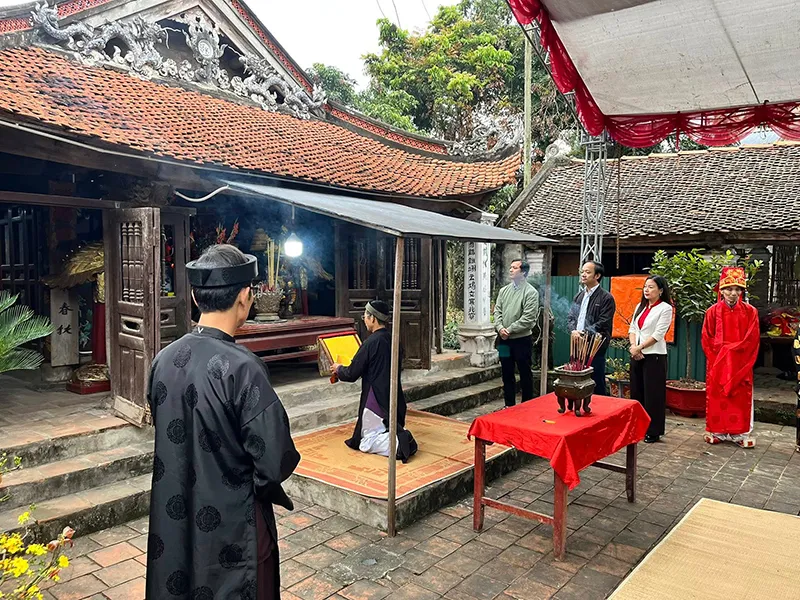 Lễ tế tại Hội đền Trúc Lâm