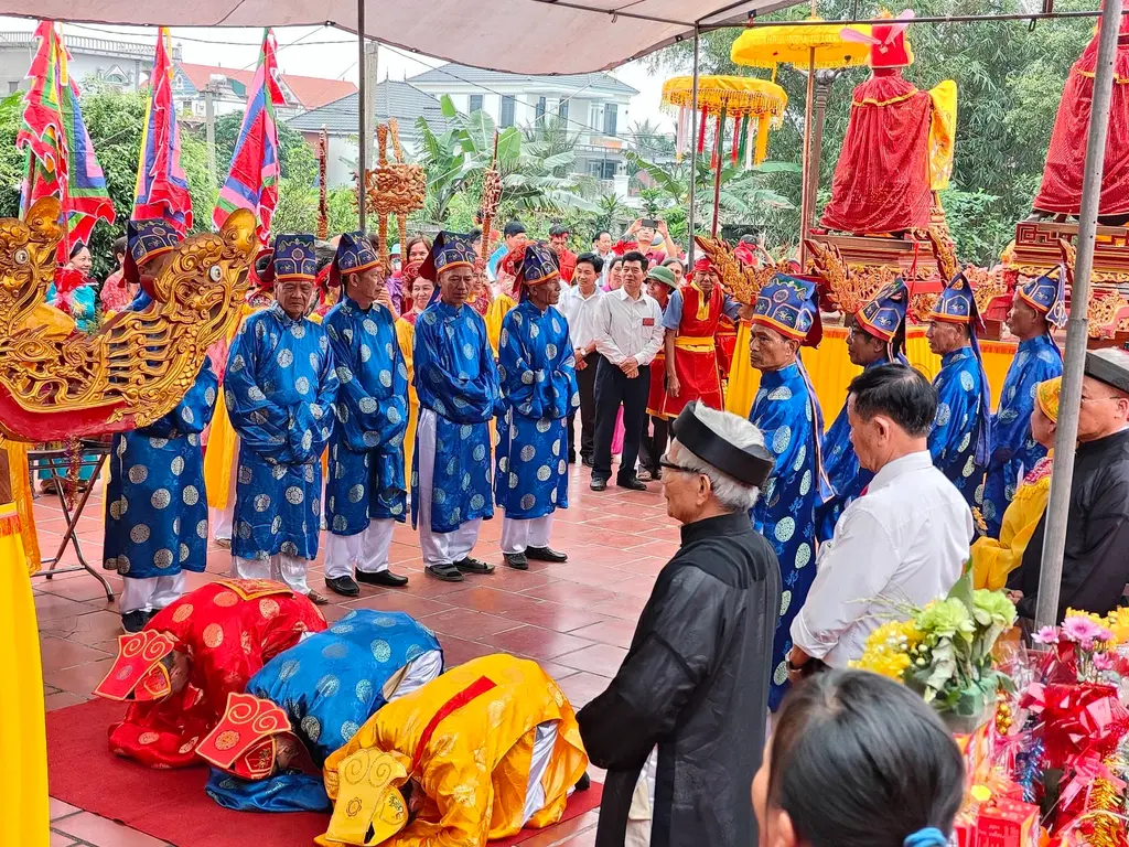 Lễ tế tại Lễ hội đình Ninh Xá