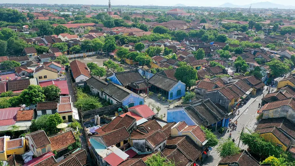 Hội quán Ngũ Bang nhìn từ trên cao