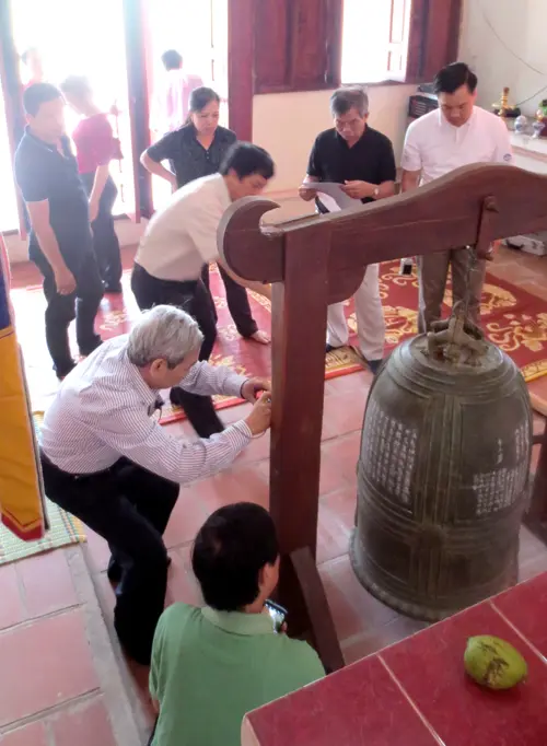Hội đồng Di sản văn hóa Quốc gia thẩm định Chuông chùa Bình Lâm