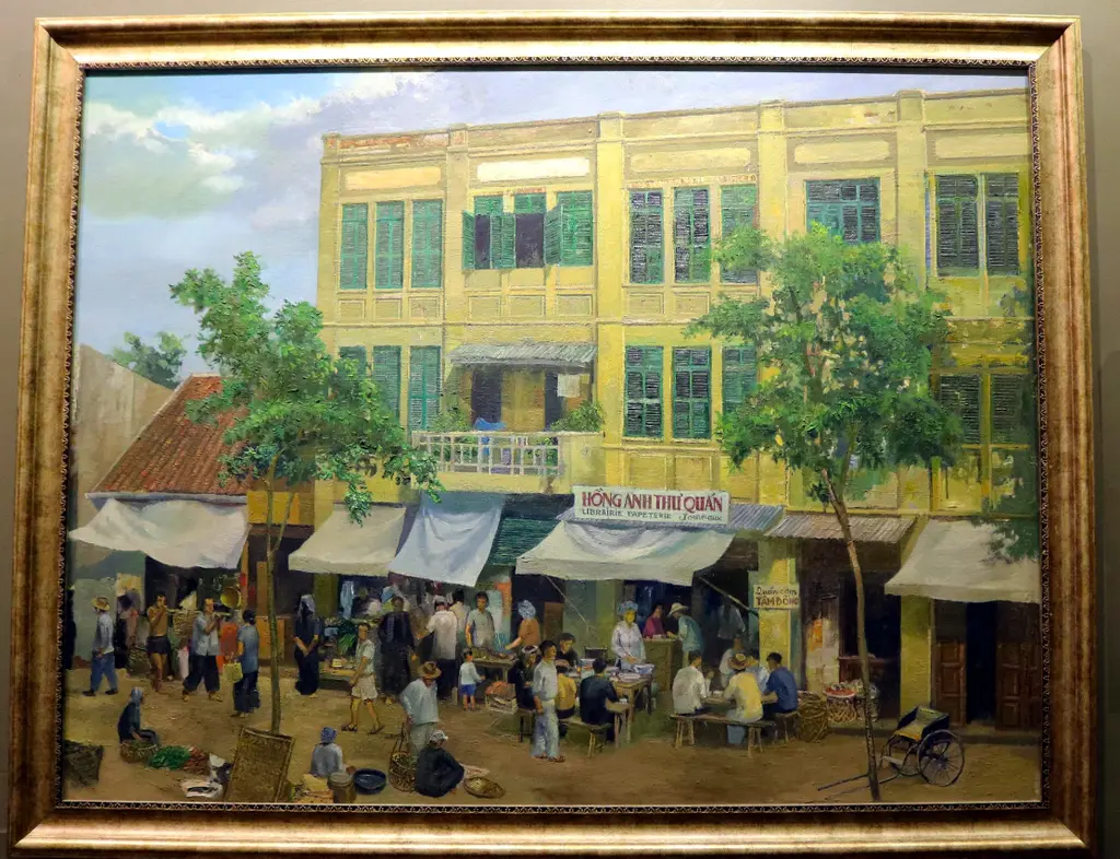 Tranh vẽ Hồng Anh Thư Quán trước đây
