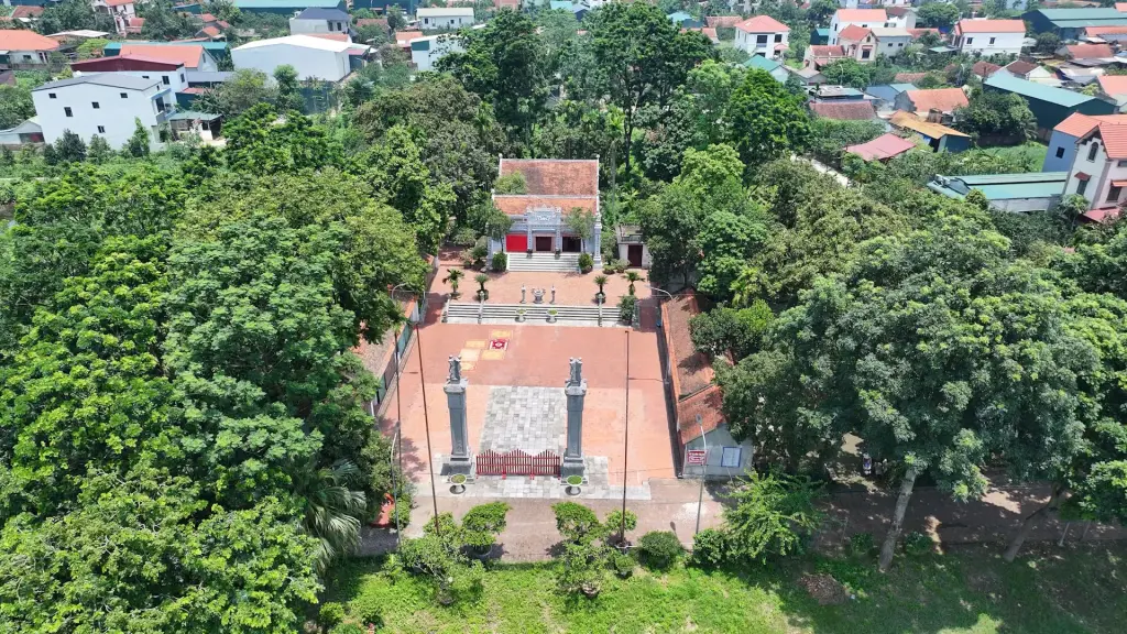 Không gian cảnh quan di tích Đền Vật nhìn toàn cảnh