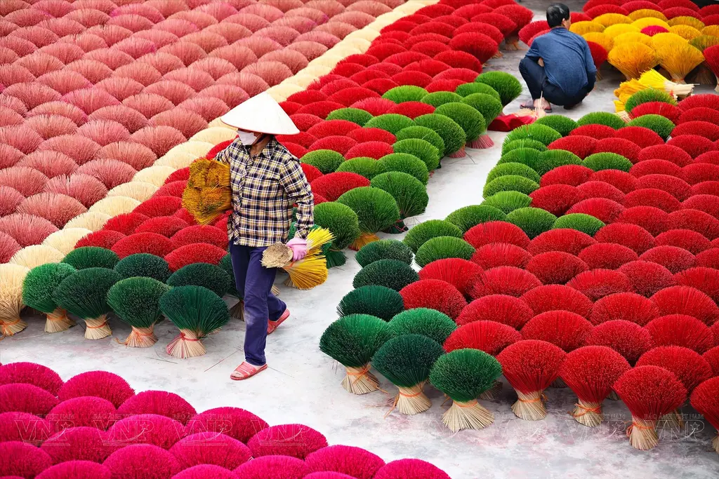 Khung cảnh lao động nhộn nhịp của những người dân nơi đây vào dịp cuối năm