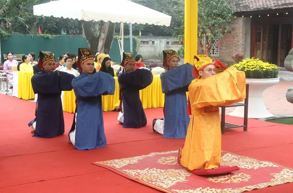 Đội tế Nam Quan cửu tiêu thánh điện tại Lễ hội Thái miếu nhà Hậu Lê