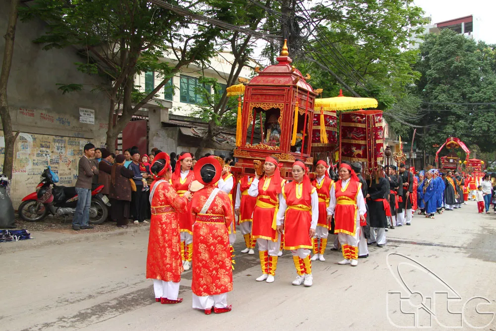 Đoàn rước tại Hội đình An Hòa