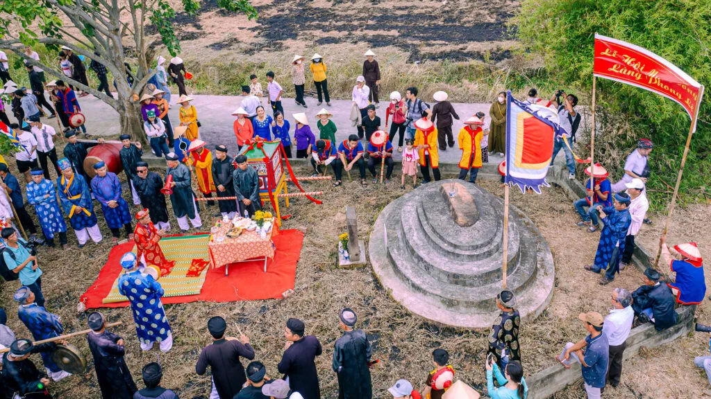 Quang cảnh lễ tế tại Lễ hội rước Mục Đồng