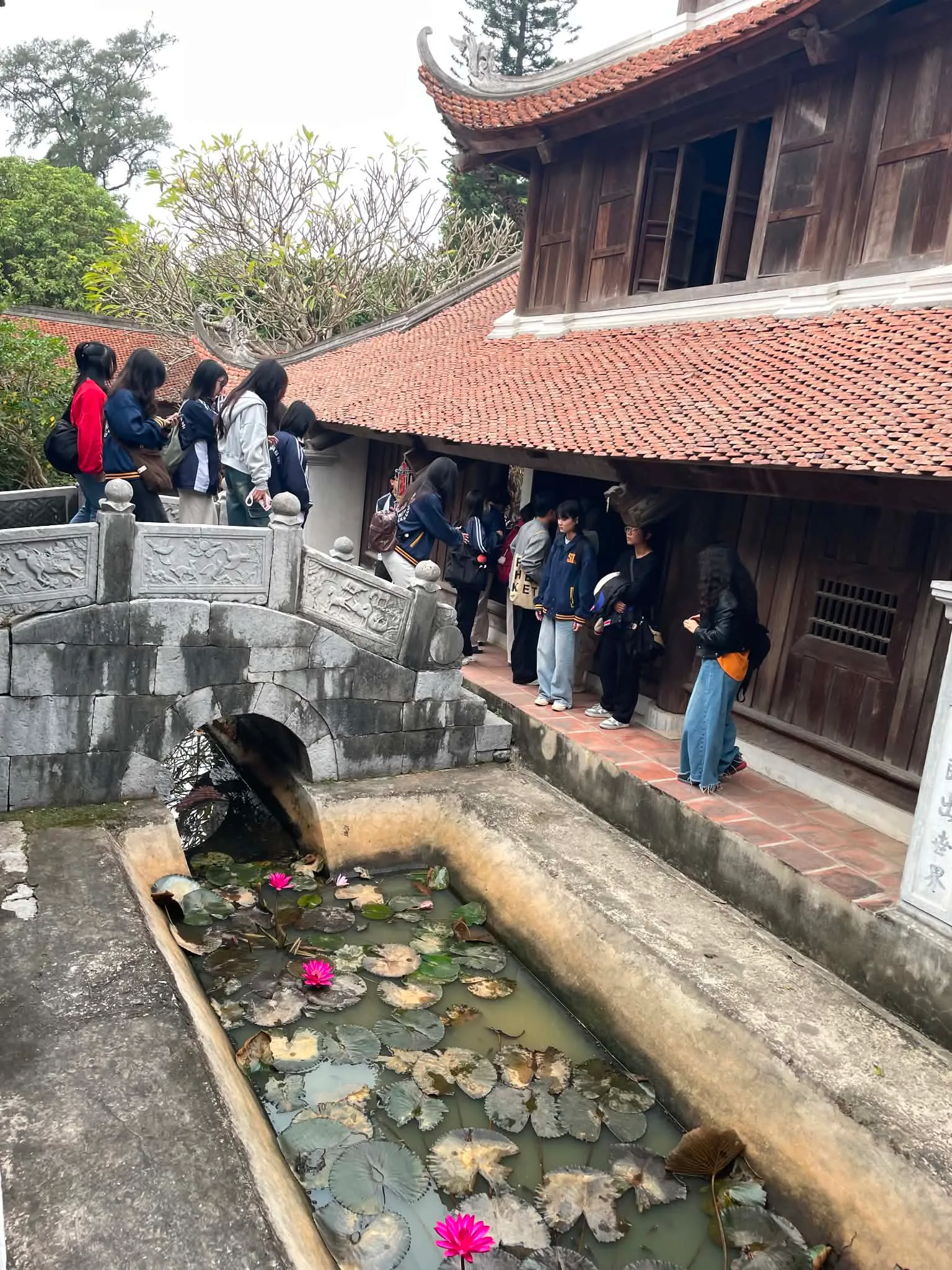 Khung cảnh tại Chùa Dâu
