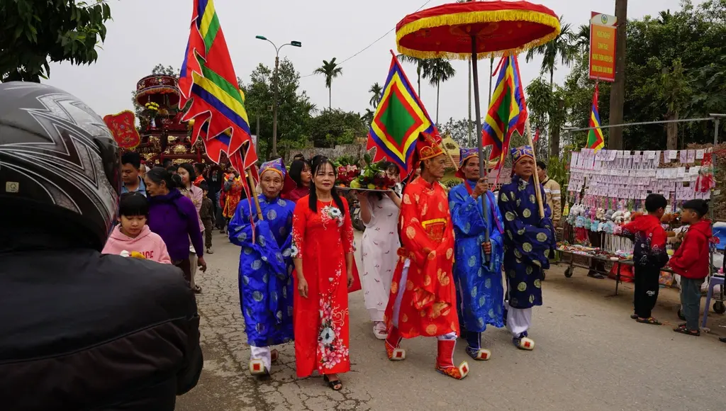 Lễ rước tại Lễ hội đình, đền Mạo Phổ
