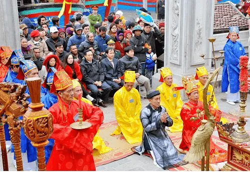 Lễ tế tại Hội làng Thụy Hà