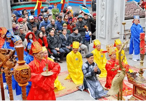 Lễ tế tại Hội làng Thụy Hà