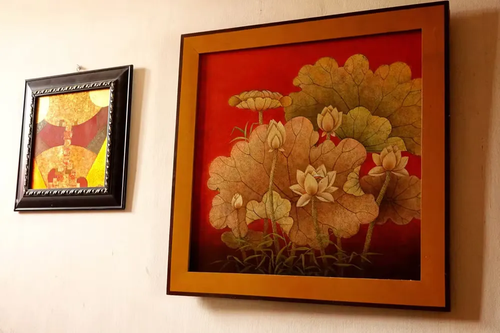 Bức tranh sơn khảm của làng nghề Bối Khê