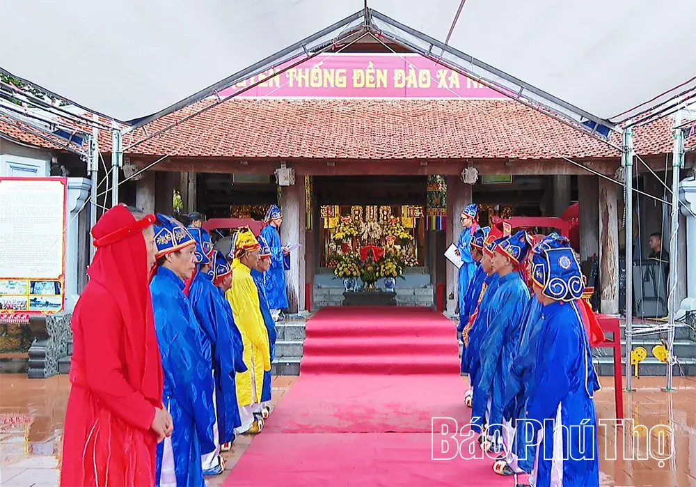Không gian tế lễ tại Lễ hội đền Đào Xá