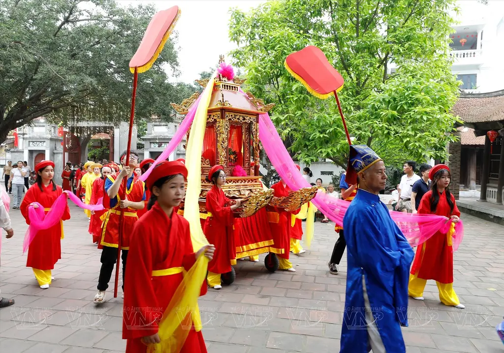 Kiệu rước tại Hội đình Thanh Am