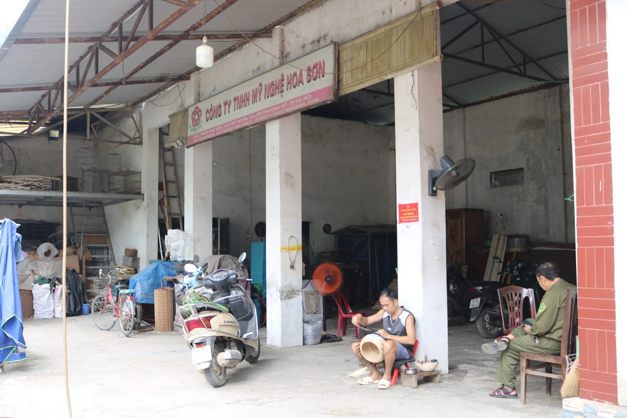 Không gian học tập của học viên tại gia đình Nghệ nhân nhân dân Nguyễn Văn Trung