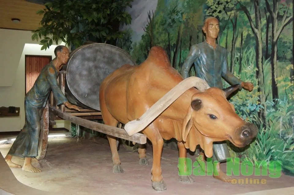 Phục dựng cảnh tù nhân bị đày ải bằng các công việc nặng nhọc tại Ngục Đăk Mik