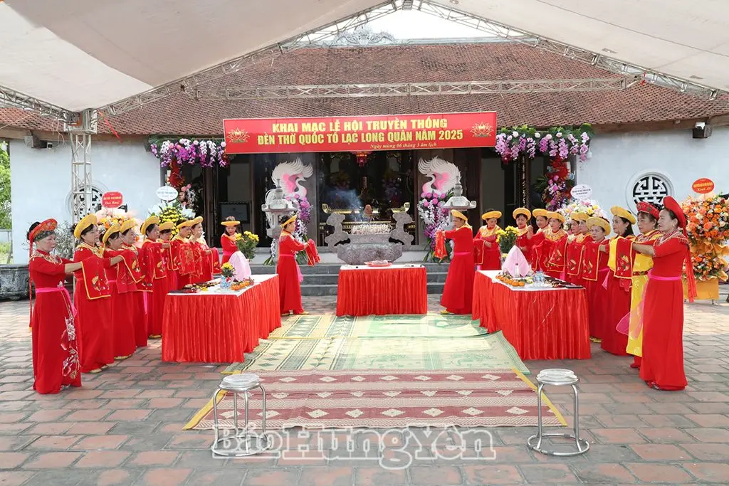 Hoạt động tế lễ tại Lễ hội đền Lạc Long Quân