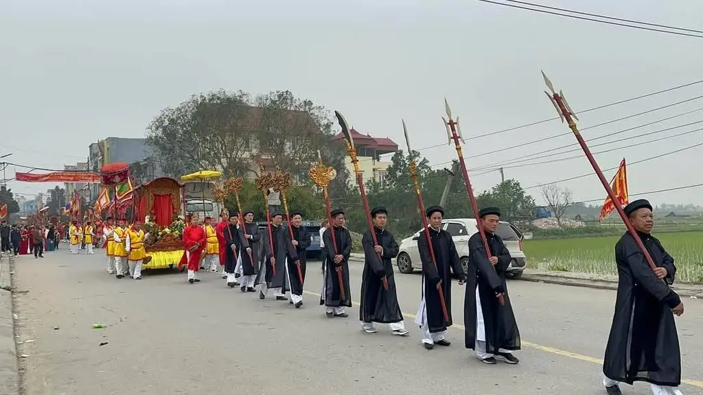 Đoàn rước tại Lễ hội Tam Tảo