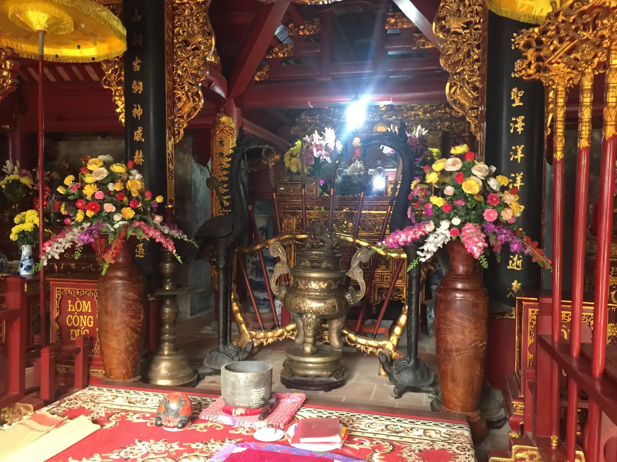 Không gian thờ tự tại đền thờ Trần Nguyên Hãn