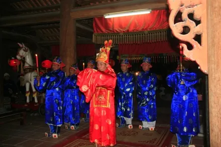 Lễ tế tại Lễ hội làng cổ Đường Lâm