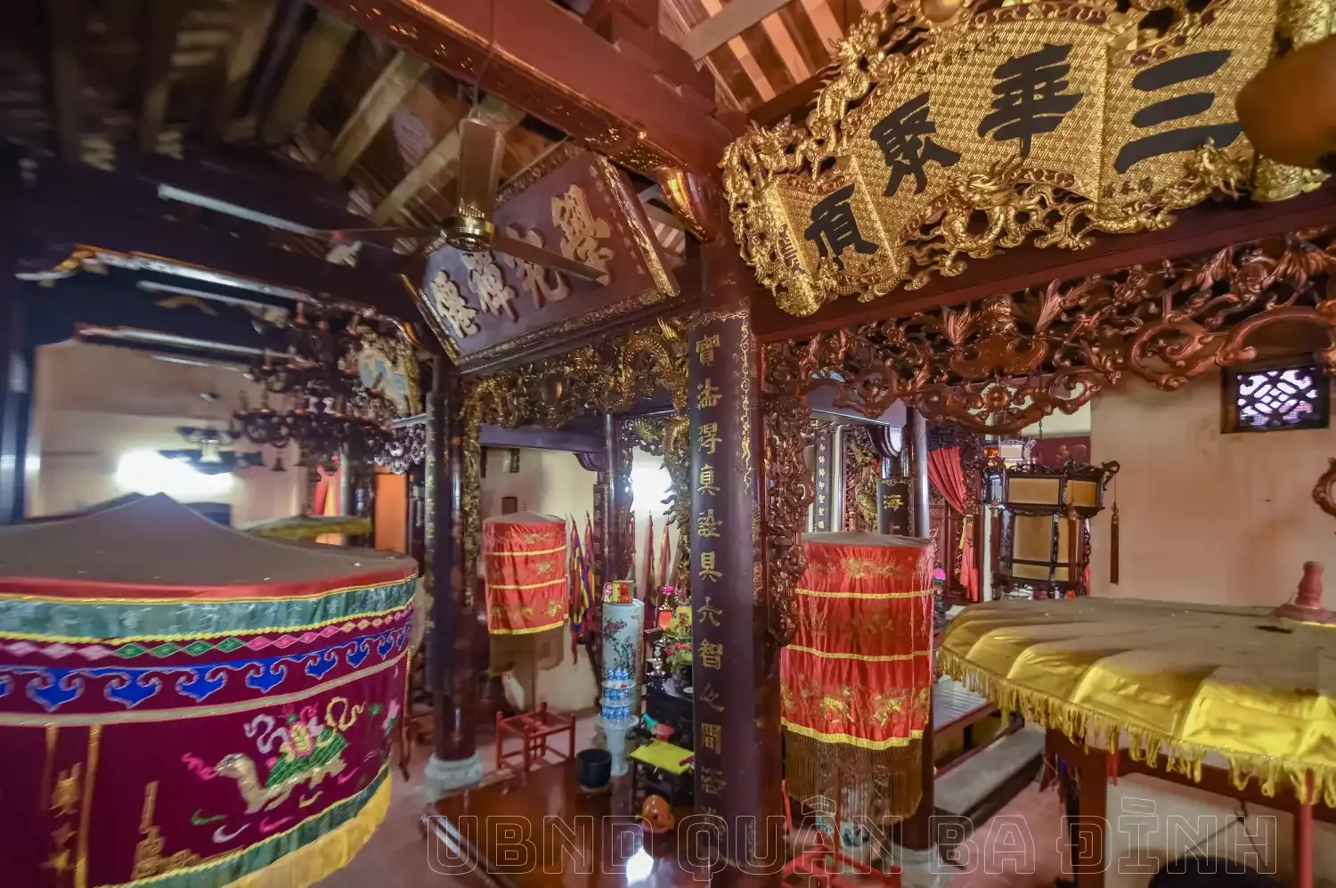 Không gian cảnh quan bên trong di tích Đình Ngũ Xã