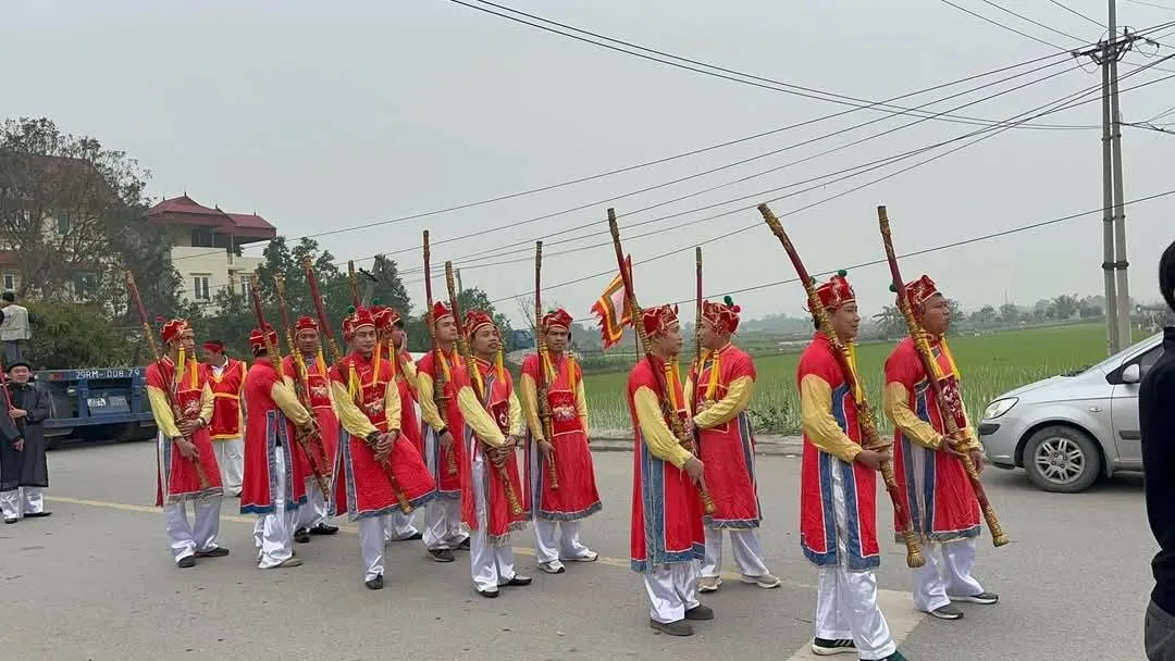 Đoàn rước tại Lễ hội Tam Tảo