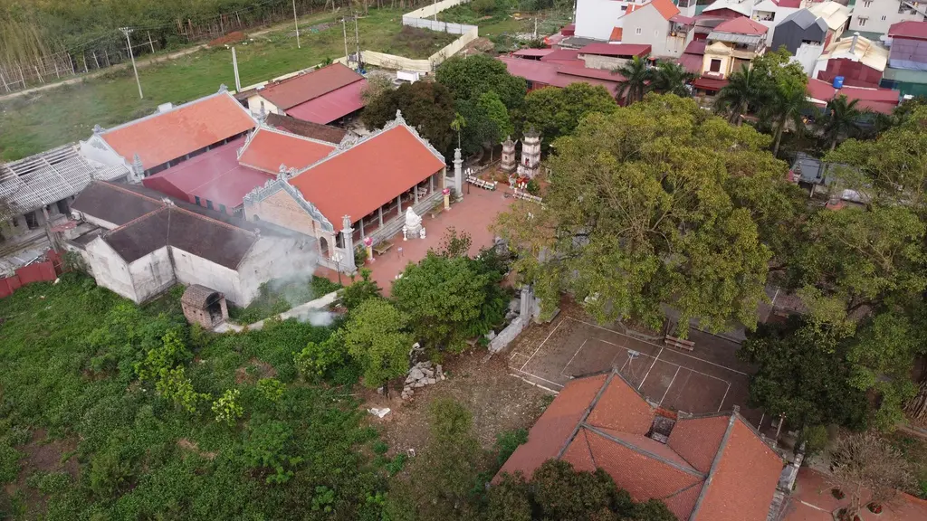 Không gian cảnh quan di tích Chùa Kiêu Kỵ nhìn toàn cảnh
