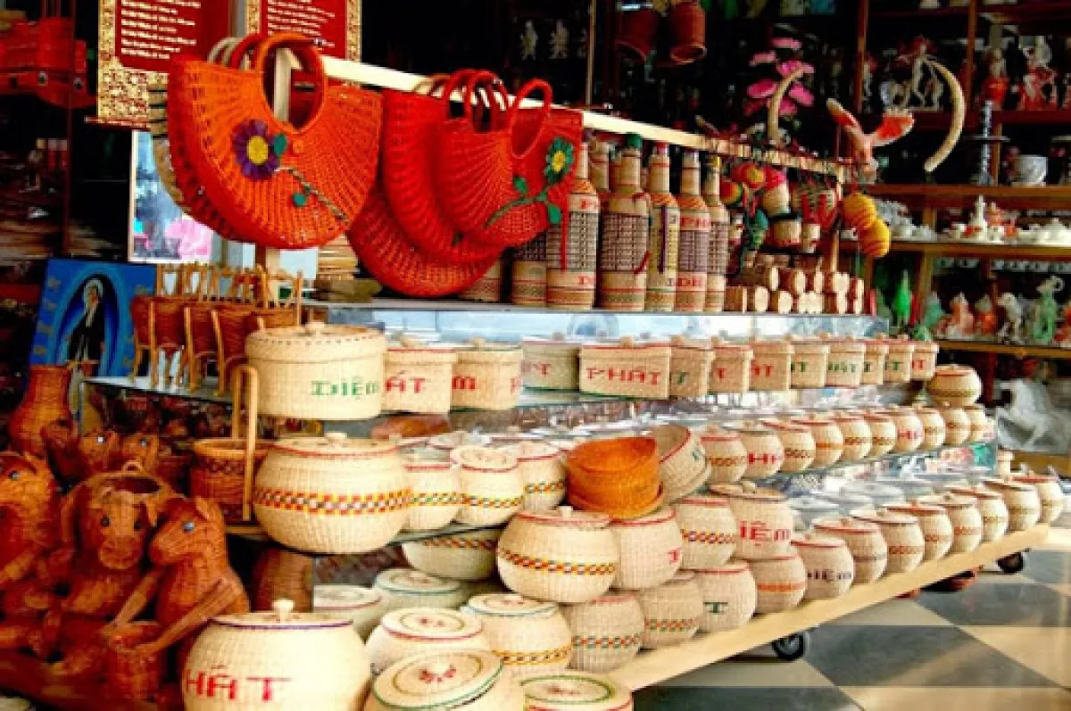 Một số sản phẩm từ cói của làng nghề Kim Sơn