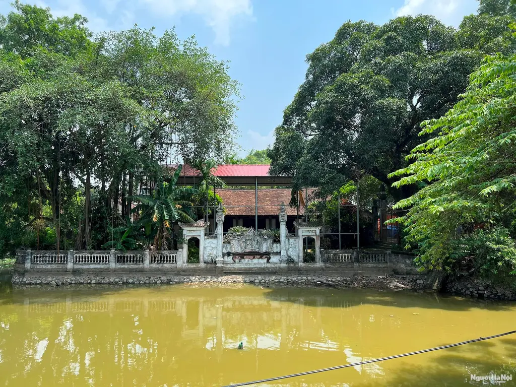 Đình nhìn từ xa
