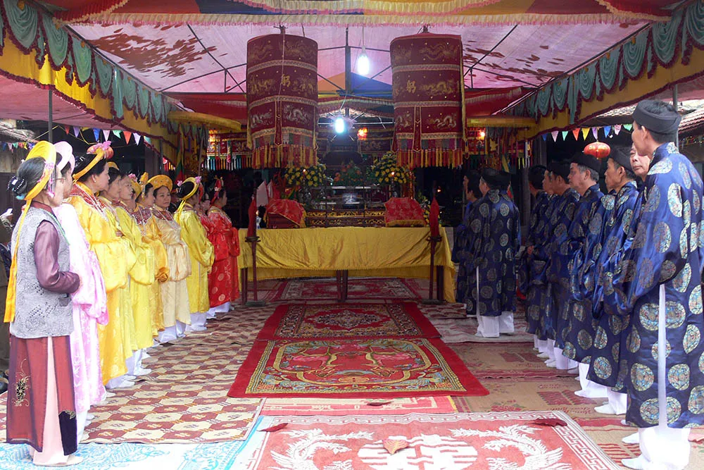 Không gian lễ tế tại Lễ hội miếu Thủy Tú