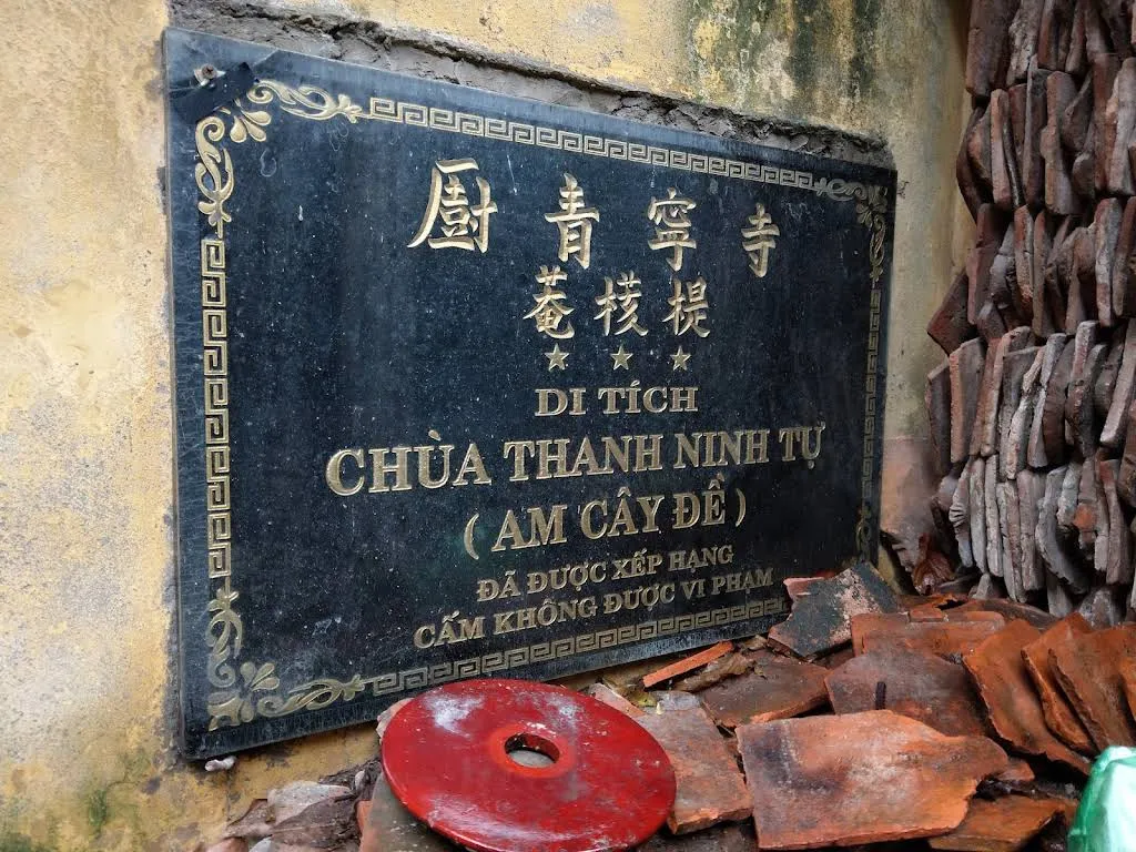 Bia di tích Chùa Thanh Ninh (chùa am cây đề)