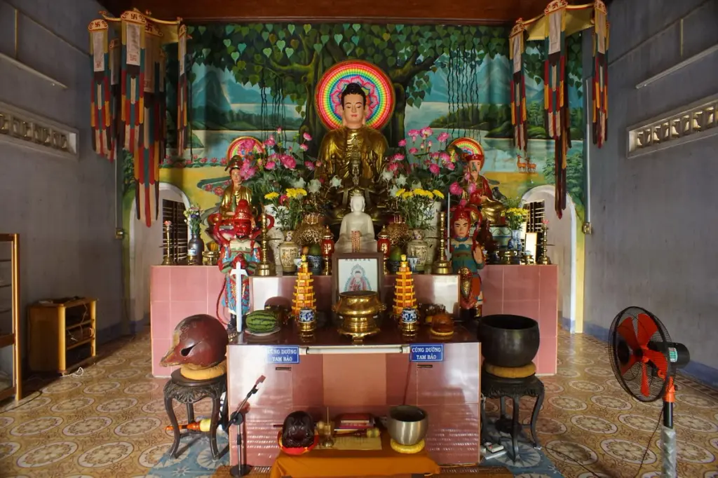 Bên trong chính điện Chùa Từ Quang