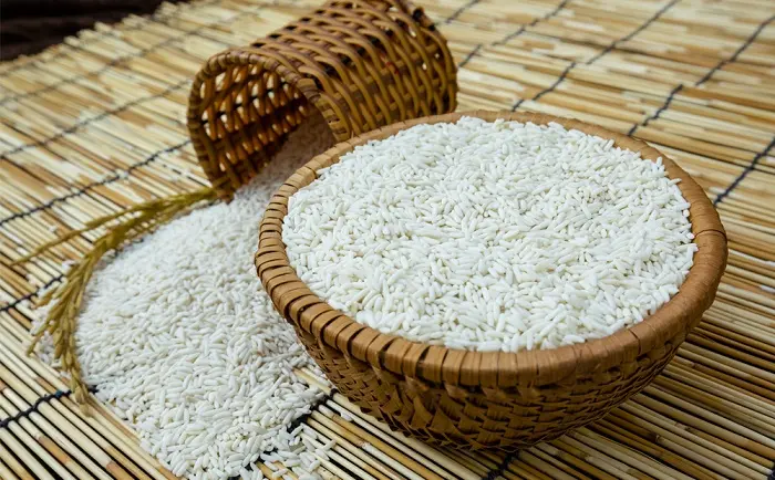 Gạo nếp cái hoa vàng dùng làm bánh
