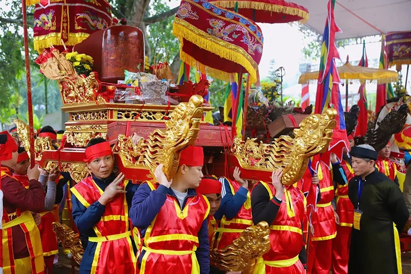 Kiệu rước tại Lễ hội Y Sơn