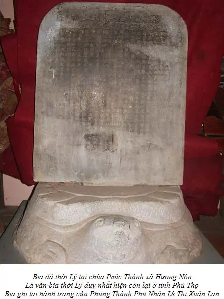 Bia đá thời Lý Chùa Phúc Thánh