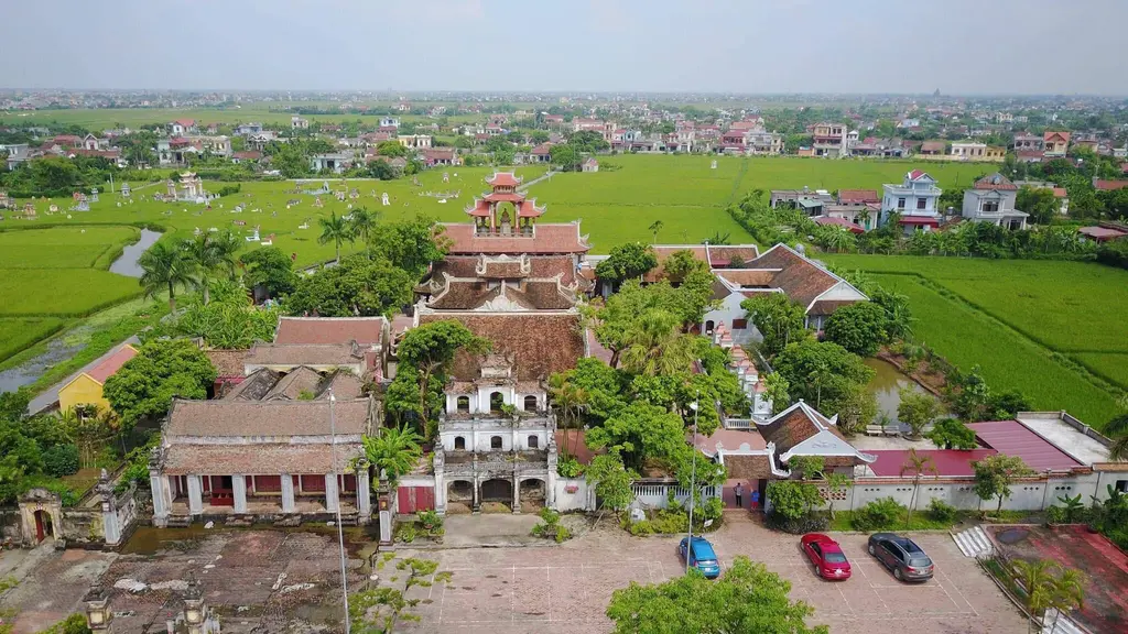 Chùa Thọ Vực trong 1 khung hình