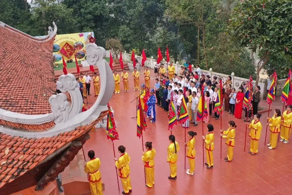 Toàn cảnh lễ tế tại Lễ hội Đền Đại Cại