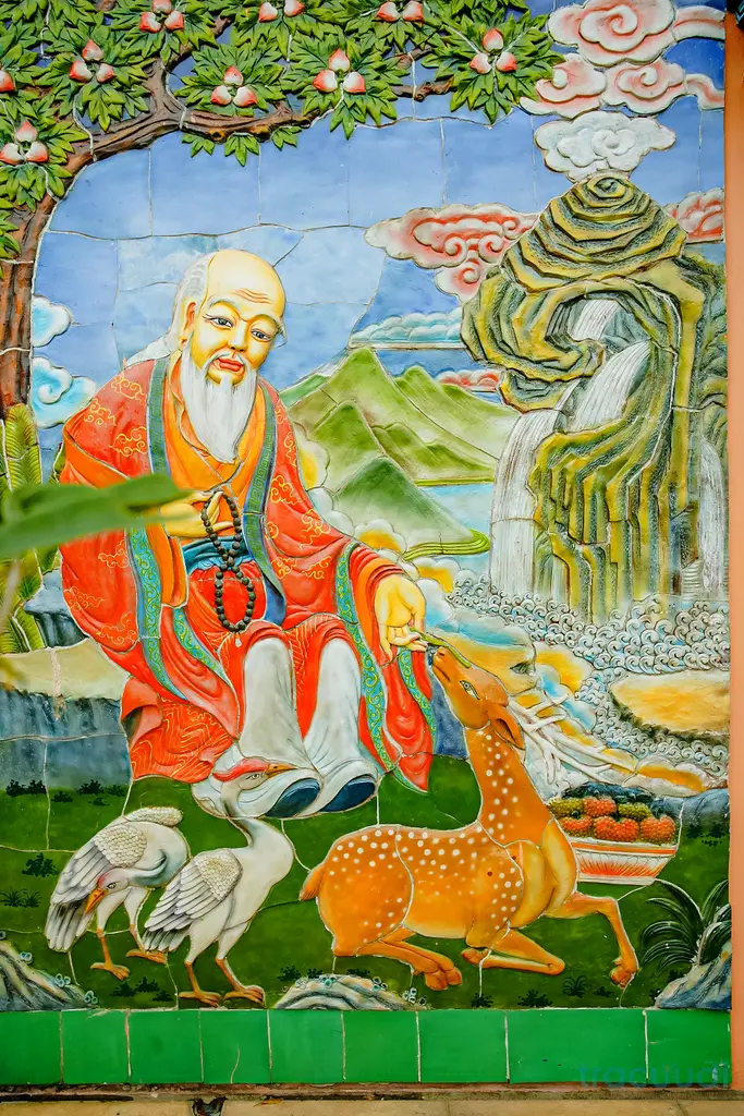 Bức họa trong di tích Chùa Long Quang