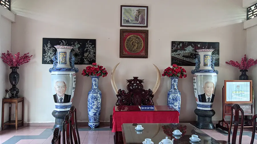 Khu vực mô phỏng không gian làm việc của cố Chủ tịch Hội đồng Bộ trưởng Phạm Hùng khi còn tại thế