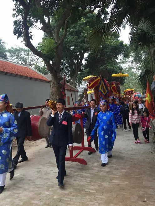 Rước nước về đình làng Vạn Phúc Hội làng Vạn Phúc