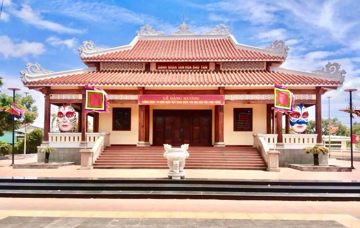 Không gian cảnh quan Đền thờ Danh nhân Văn hóa Đào Tấn