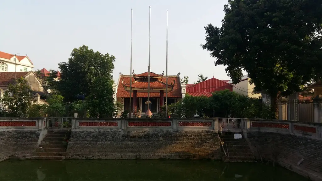 Không gian cảnh quan di tích Nhà thờ họ Trịnh nhìn từ xa