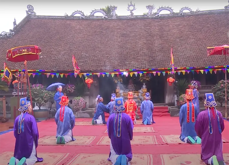 Khuôn viên diễn ra lễ tế tại Hội đình Tường Phiêu
