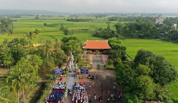 Không gian cảnh quan di tích lịch sử văn hóa Khu Chứng Tích Sơn Mỹ nhìn từ trên cao